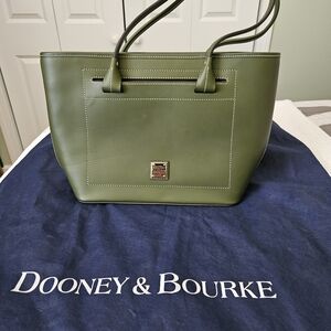 Dooney & Bourke Green Leather Tote Bag